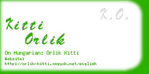 kitti orlik business card